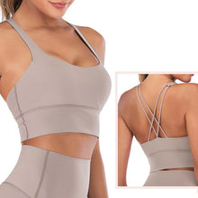 Load image into Gallery viewer, Yoga Bra Shorts  2 Piece Sets Workout Clothes Spandex For Women
