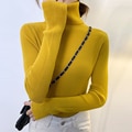 Load image into Gallery viewer, Women Pullover Turtleneck Sweater Autumn Long Sleeve Slim Elastic Korean Simple Basic Cheap Jumper Solid Color Top
