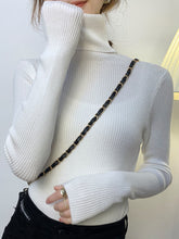 Load image into Gallery viewer, Women Pullover Turtleneck Sweater Autumn Long Sleeve Slim Elastic Korean Simple Basic Cheap Jumper Solid Color Top
