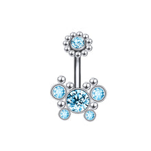 Load image into Gallery viewer, 16G Butterfly Navel Belly Piercing Stainless Steel Belly Button Ring Women Colorful Crystal Butterfly Sexy Body Piercing Gift

