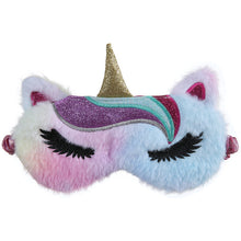 Load image into Gallery viewer, Soft Plush Sleeping Mask Eye Masks Cute Glitter Unicorn Eye Cover Plush Eyepatch Eye Cover Sleeping Blindfold for Travel Rest
