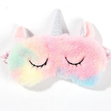 Load image into Gallery viewer, Soft Plush Sleeping Mask Eye Masks Cute Glitter Unicorn Eye Cover Plush Eyepatch Eye Cover Sleeping Blindfold for Travel Rest
