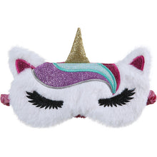 Load image into Gallery viewer, Soft Plush Sleeping Mask Eye Masks Cute Glitter Unicorn Eye Cover Plush Eyepatch Eye Cover Sleeping Blindfold for Travel Rest
