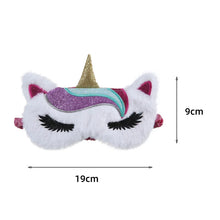 Load image into Gallery viewer, Soft Plush Sleeping Mask Eye Masks Cute Glitter Unicorn Eye Cover Plush Eyepatch Eye Cover Sleeping Blindfold for Travel Rest

