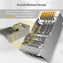 Load image into Gallery viewer, ZoeRax Cat6 RJ45 Connector 8P8C Modular Ethernet Cable Head Plug Gold-plated Cat 6 Crimp Network RJ 45 Crimper Connector
