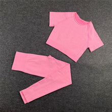 Load image into Gallery viewer, Yoga Bra Crop top Sport Bra Workout Outfit Seamless Polyester Gym Set
