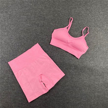 Load image into Gallery viewer, Yoga Bra Crop top Sport Bra Workout Outfit Seamless Polyester Gym Set
