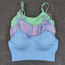 Load image into Gallery viewer, Yoga Bra Crop top Sport Bra Workout Outfit Seamless Polyester Gym Set
