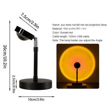 Load image into Gallery viewer, Sunset Projection Aesthetic Lamp USB Led Night Light Wall Lamp Photography Background for Home Living Room Bedroom Decoration
