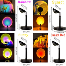 Load image into Gallery viewer, Sunset Projection Aesthetic Lamp USB Led Night Light Wall Lamp Photography Background for Home Living Room Bedroom Decoration
