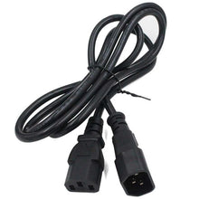 Load image into Gallery viewer, Black IEC320 C13 Female to C14 Male UPS PDU Power Cord 0.75mmx2 Desktop Computer Extension Power Cable 10A 250V 3 Cores 1.5M
