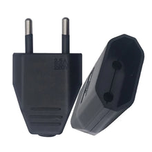 Load image into Gallery viewer, Black White 2.5A Korea Russia Germany EU Assemble Wiring Plug Power Cable Connector Female Male 2Pole Electrical Socket Plug
