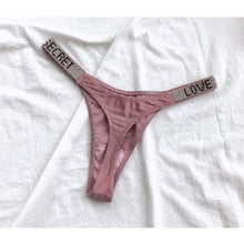 Load image into Gallery viewer, Sexy Women Pantie Crystal Rhinestone Underwear Thongs Low Rise Fitness Gym UnderwearPanties
