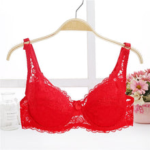 Load image into Gallery viewer, Women Lace Bra Deep V Push Up Brassiere Shaping Padded Bras Underwear Embroidery Lingerie Plus Size Bra
