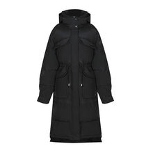 Load image into Gallery viewer, Autumn Winter Thicken Warm Parka Women Casual Solid Color Big Pocket Loose Long Hooded Coat Jackets Outwear
