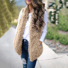 Load image into Gallery viewer, Ladies Women Sexy Lady Faux-Fur' Solid Casual Sleeveless Warm Vest Waistcoat

