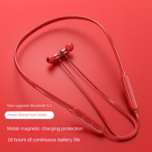 Load image into Gallery viewer, Neck-mounted wireless sports earphones hanging neck Bluetooth 5.1 in-ear metal headset
