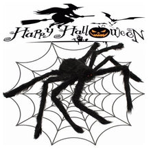 Load image into Gallery viewer, 30cm/50cm/75cm/90cm/125cm/150cm/200cm Black Spider Halloween Decoration Haunted House Prop Indoor Outdoor Giant Decor

