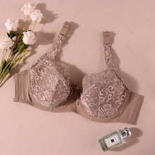 Load image into Gallery viewer, Women's Large Size Bras 75E 80E 85E 90E 95E 100E Female Plus Size Lace Underwear Unlined Ultra Thin Soft Cotton Bras
