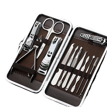 Load image into Gallery viewer, 12 Pieces Nail Scissors Nail Clipper Beauty Pliers Nail Scissors Combination Multifunctional Pedicure Nail Beauty Tool Set
