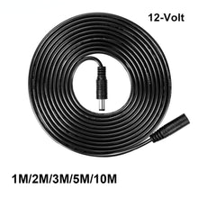 Load image into Gallery viewer, 12V DC Extension Cable 5.5*2.1mm Male Female Power Cord 1m 2m 3m 5M 10M DC connector For LED Strip Light Adapter CCTV Camera
