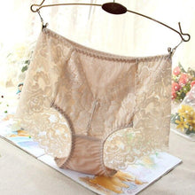 Load image into Gallery viewer, Ladies Sexy Mesh Panties High-waist Seamless Lace Underwear Briefs Transparent Silk Women Cotton Health Knickers Lingerie XXXL
