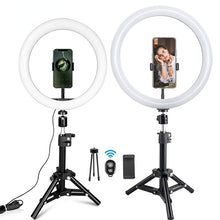 Load image into Gallery viewer, 26cm Mini Ring Lamp LED Selfie Ring Light Video Light Annular Lamp for Makeup Stuido Photography Youtube Live Show
