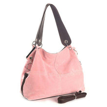 Load image into Gallery viewer, Women's Soft Corduroy Genuine Leather Bag Handbag Shoulder Bags
