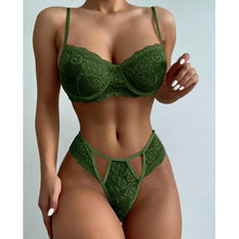 Load image into Gallery viewer, Women's Floral Lace Lingerie Sets Sexy Lace Bra and Panty Underwear Set

