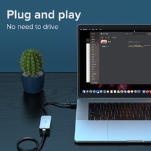 Load image into Gallery viewer, Ethernet Hub USB 3.0 to RJ45 2.5Gbps Lan External Network Card High Speed Fast Transmission Splitter Drive-free 2500Mbps Gigabit Extension Data Hub
