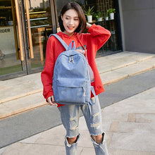 Load image into Gallery viewer, Women's Girl's Student Shoulder Corduroy Fashion Casual Backpack Bag Shoulder Bag

