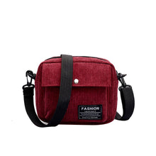 Load image into Gallery viewer, Women Canvas Single Shoulder Messenger Bag Small Square Bag Corduroy Bag
