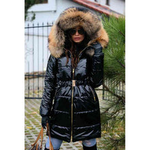 Load image into Gallery viewer, Women's Fashion Winter Warm Down Jacket Thick Slim Flash Coat Down Outdoor Hood Parka Long Slim Jacket
