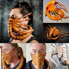 Load image into Gallery viewer, Halloween Mask Facehugger Costume Alien Facehugger Face Mask Face Hugger Costume Horror Props Rubber Scary Half Face Scorpion Mask
