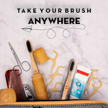 Load image into Gallery viewer, 1set Natural Bamboo Toothbrush Adult Child Portable Tooth Brush Travel Holder Set Washable
