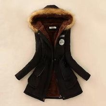 Load image into Gallery viewer, Winter Coat Women Jacket Thick Warm Hooded Parka Cotton Padded Coat Slim Fur Coats Female Jackets
