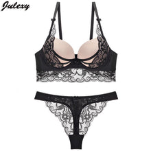 Load image into Gallery viewer, Sexy Push Up Bra Set Lace Panty Set Women Bra Brief Set
