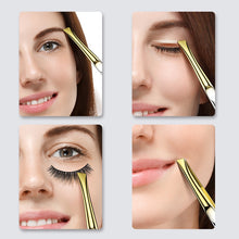 Load image into Gallery viewer, Llano indirect gold Eyebrow Tweezer hairs puller stainless steel eye brow clips eyelash removal makeup tools
