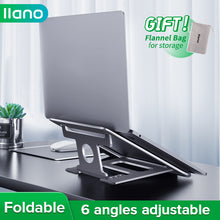 Load image into Gallery viewer, Portable Aluminum Alloy Laptop Cooling Stand Foldable 18°-25°6-angle Adjustable Computer Lifting Table
