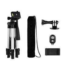Load image into Gallery viewer, Mini Desktop Tripod Stand Aluminum Alloy 1/4 Inch Screw 21cm-65cm Adjustable Height With Remote Shu
