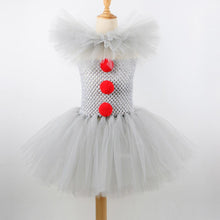 Load image into Gallery viewer, Joker Pennywise Tutu Dress for Girls Kids Cosplay Clown Costume Children Halloween Fancy Dresses Baby Girl Birthday Party Outfit Gray Tulle Clothes
