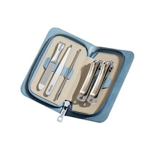 Load image into Gallery viewer, Manicure Set 5 in 1 Practical Kit Leather Case Stainless Steel Nail Clippers Personal Care Tool
