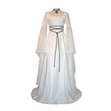 Load image into Gallery viewer, Halloween Costume Retro Long-sleeved Round Collar Belt Irregular Women's Dress
