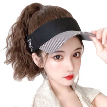 Load image into Gallery viewer, Summer Topless Hat Hat Wig Integrated Female Net Red Corn Curler High Ponytail Wig Short Curly Hair Head Cover
