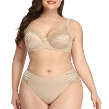 Load image into Gallery viewer, Fashion Sexy Lace Bra and Panty Set for Women Plus Size Ultra Thin Lingerie 90C-1Xl 95C-2Xl 100C-3Xl 105C-4Xl
