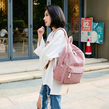Load image into Gallery viewer, Women's Girl's Student Shoulder Corduroy Fashion Casual Backpack Bag Shoulder Bag
