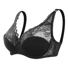 Load image into Gallery viewer, Summer Thin Breathable Sexy Large Size Bra Adjustable with Steel Ring Comfortable Lace Underwear
