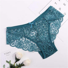 Load image into Gallery viewer, Embroidered Lace Panties Transparent Sexy Low Waist Underwear Ladies Girls Soft Breathable Briefs
