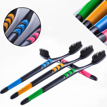 Load image into Gallery viewer, Family Set Toothbrushes Soft Black Bamboo Charcoal Adult Gums Care Toothbrushes Home Healthy Teeth Cleaning
