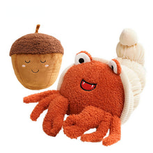 Load image into Gallery viewer, Cute Family Hermit crab Plush Doll toy Stuffed Smile Cloud pillow seafood chestnut Poached egg Toast bread Food Plush Food Toys
